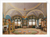 Interiors of the Winter Palace. The Corner Drawing Room of Emperor Nicholas I, Mid of the 19th cen by Konstantin Andreyevich Ukhtomsky