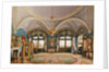 Interiors of the Winter Palace. The Corner Drawing Room of Emperor Nicholas I, Mid of the 19th cen by Konstantin Andreyevich Ukhtomsky