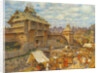 Wooden City of Moscow in the 14th century by Appolinari Mikhaylovich Vasnetsov