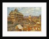Wooden City of Moscow in the 14th century by Appolinari Mikhaylovich Vasnetsov