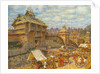 Wooden City of Moscow in the 14th century by Appolinari Mikhaylovich Vasnetsov