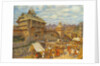 Wooden City of Moscow in the 14th century by Appolinari Mikhaylovich Vasnetsov