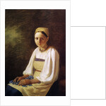 A Peasant Girl with cornflowers, 1820s by Alexei Gavrilovich Venetsianov