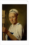 The spinner, 1830s by Alexei Gavrilovich Venetsianov