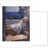 A lady on the balcony, 1916 by Sergei Arsenyevich Vinogradov