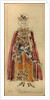 Costume design for the opera Mazepa by P.I. Tschaikovski by Mikhail Alexandrovich Vrubel