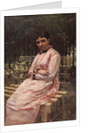 In a park. (Portrait of the artists wife) by Nikolai Alexandrovich Yaroshenko