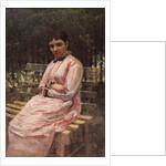 In a park. (Portrait of the artists wife) by Nikolai Alexandrovich Yaroshenko