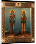 Venerable Onuphrius and Saint Peter of Mount Athos, 1902 by Vasily Pavlovich Guryanov