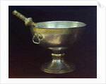 Holy water bowl. Gift from Tsar Mikhail Feodorovich (Photograph by Sergei Prokudin-Gorsky), 17th century by Russian master