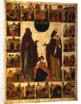Saint Cyril of White Lake and Saint Cyril of Alexandria, Second half of the16th cen by Russian icon