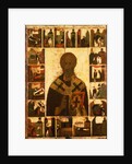 Saint Nicholas with scenes from his life, 14th century by Russian icon