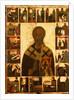 Saint Nicholas with scenes from his life, 14th century by Russian icon