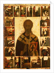 Saint Nicholas with scenes from his life, 14th century by Russian icon