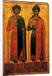 Saints Boris and Gleb, Mid of the 14th cen by Russian icon