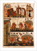 Battle between the Novgorodians and Suzdalians, Mid of the 15th cen by Russian icon