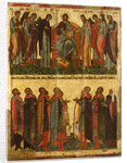 Deesis with Praying Novgorodians, ca 1467-1471 by Russian icon