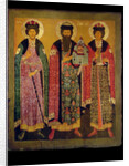 Saint Vsevolod Mstislavich, Prince of Pskov with Saints Boris and Gleb by Russian icon