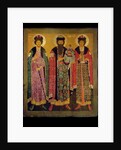 Saint Vsevolod Mstislavich, Prince of Pskov with Saints Boris and Gleb by Russian icon
