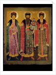 Saint Vsevolod Mstislavich, Prince of Pskov with Saints Boris and Gleb by Russian icon