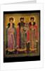 Saint Vsevolod Mstislavich, Prince of Pskov with Saints Boris and Gleb by Russian icon
