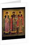 Saint Vsevolod Mstislavich, Prince of Pskov with Saints Boris and Gleb by Russian icon