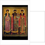 Saint Vsevolod Mstislavich, Prince of Pskov with Saints Boris and Gleb by Russian icon