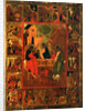 The Hospitality of Abraham (Old Testament Trinity), End of 16th cen by Russian icon