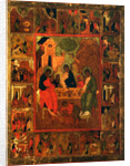 The Hospitality of Abraham (Old Testament Trinity), End of 16th cen by Russian icon
