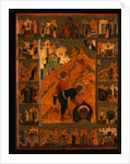 The Beheading of Saint John the Baptist with the Feodorovskaya Mother of God, Early 17th cen by Russian icon