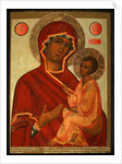 The Theotokos of Tikhvin, 1711 by Russian icon