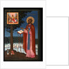 Venerable Adrian of Poshekhonye, 18th century by Russian icon