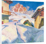 Capolago in Winter with a View of Piz Lagrev, 1928 by Giovanni Giacometti
