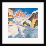 Capolago in Winter with a View of Piz Lagrev, 1928 by Giovanni Giacometti