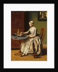 A Lady pouring Chocolate (La Chocolatière), c. 1745 by Jean-Étienne Liotard