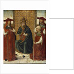 Cardinal Pedro González de Mendoza praying before Saint Peter, 1490-1495 by Anonymous