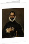 Nobleman with his Hand on his Chest, c. 1580 by Dominico El Greco