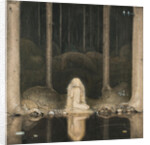 Princess Tuvstarr is still sitting there wistfully looking into the water, 1913 by John Bauer