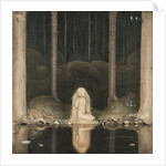 Princess Tuvstarr is still sitting there wistfully looking into the water, 1913 by John Bauer