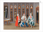 The Stenbock family in their library at Rånäs, c. 1740 by Carl Fredrik Svan