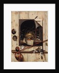 Trompe loeil with Studio Wall and Vanitas Still Life, 1668 by Cornelis Norbertus Gijsbrechts