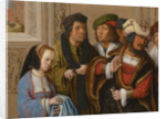 Potiphars Wife Displays Josephs Garment, c. 1512 by Lucas Leyden van