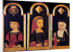 Archduke Charles, the later Holy Roman Emperor Charles V., with his sisters Eleanor and Isabella at the age of 2 years, 1502 by Master of St.Georgsgilde