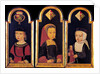 Archduke Charles, the later Holy Roman Emperor Charles V., with his sisters Eleanor and Isabella at the age of 2 years, 1502 by Master of St.Georgsgilde