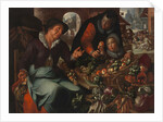 The fruit and vegetable seller, c. 1618 by Joachim Wtewael