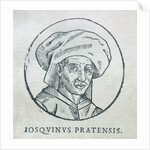 Portrait of the Composer Josquin des Prez, c. 1610 by Anonymous