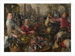 The Four Elements: Air. A Poultry Market with the Prodigal Son in the Background, 1569 by Joachim Beuckelaer