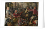 The Four Elements: Air. A Poultry Market with the Prodigal Son in the Background, 1569 by Joachim Beuckelaer