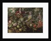 The Four Elements: Earth. A Fruit and Vegetable Market with the Flight into Egypt in the Background, 1569 by Joachim Beuckelaer