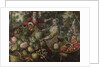 The Four Elements: Earth. A Fruit and Vegetable Market with the Flight into Egypt in the Background, 1569 by Joachim Beuckelaer